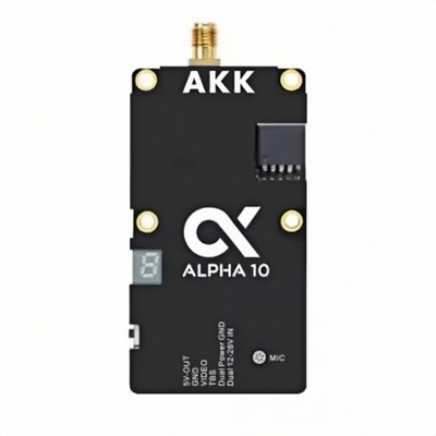 AKK 5.8G 10W VTX Alpha10 ভিডিও ট্রান্সমিটার 80 চ্যানেলের ড্রোন আরসি অ্যাক্সেসরিজের সাথে স্মার্ট অডিও সমর্থন করে