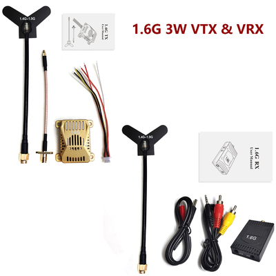 3W ট্রান্সমিট পাওয়ার ফ্রিকোয়েন্সি 1450MHz-1825MHz 1.6G VTX 16CH এর জন্য অ্যানালগ ভিডিও ট্রান্সমিটার