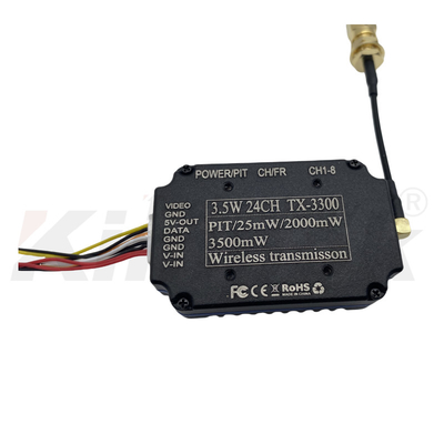 3.3GHz 3.5W FPV এনালগ ভিডিও ট্রান্সমিটার এবং রিসিভার 24CH লং রেঞ্জ ওয়্যারলেস ভিডিও টিএক্স ভিআরএক্স