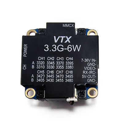 3.3Ghz 6W ওয়্যারলেস অডিও ভিডিও ট্রান্সমিটার 3.3G UAV FPV VTX ভিডিও ট্রান্সমিশন জন্য RC ড্রোন