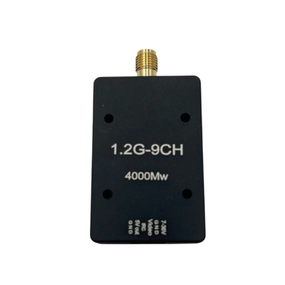 1.2GHz 4W UAV ভিডিও ট্রান্সমিটার FM মডুলেশন 9 চ্যানেল VTX ওয়্যারলেস স্থিতিশীল ট্রান্সমিশন