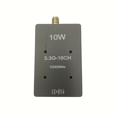 3.3G 10W ড্রোন ভিডিও ট্রান্সমিটার 3.3Ghz এফপিভি ওয়্যারলেস ভিটিএক্স লং রেঞ্জ ভিডিও ট্রান্সমিটার জন্য