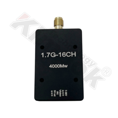 1.7Ghz 4W FPV লং রেঞ্জ ওয়্যারলেস ভিটিএক্স সহ এনালগ ভিডিও ট্রান্সমিটার ইউএভি ভিডিও টিএক্সের জন্য