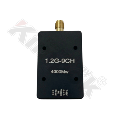 1.2GHz 4W UAV ভিডিও ট্রান্সমিটার FM মডুলেশন 9 চ্যানেল VTX ওয়্যারলেস স্থিতিশীল ট্রান্সমিশন