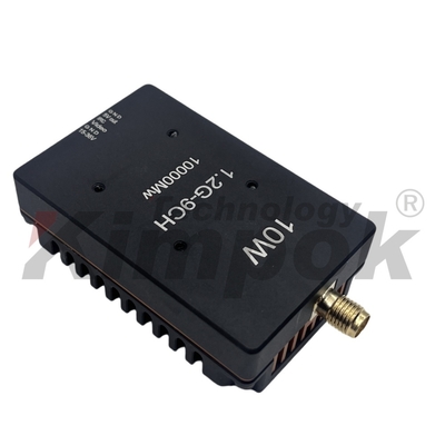 40কিলোমিটার দীর্ঘ-পাল্লার ওয়্যারলেস VTX 1.2GHz 10W UAV ভিডিও ট্রান্সমিটার FPV VTX ভিডিও লিঙ্ক 9CH