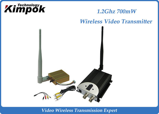 Kimpok এনালগ ভিডিও ট্রান্সমিটার 8CHs 700mW 1.2Ghz 1400m ট্রান্সমিট দূরত্ব